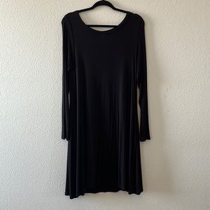 Basic Black Long Sleeve Dress
